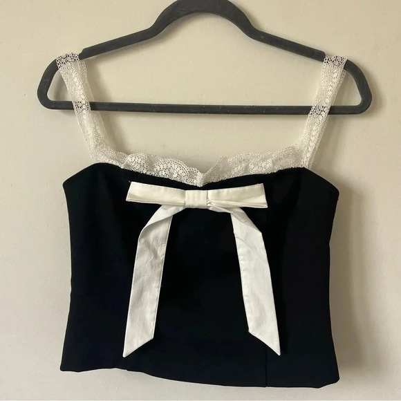 Bow Lace- Trim Cami- Size M - Picture 3 of 12
